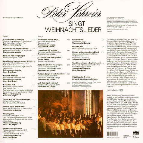 Schreier & Thomanerchor Staatskapelle Dresden - Peter Schreier Singt Weihnachtslieder