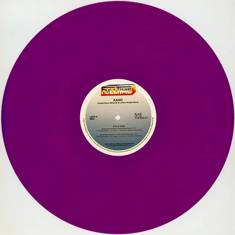 Kano - It's A War Purple Disco Machine & Lorenz Rhode Remix Purple Vinyl Edtion