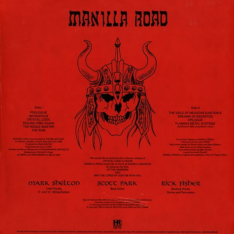 Manilla Road - Crystal Logic Splatter Vinyl Edition