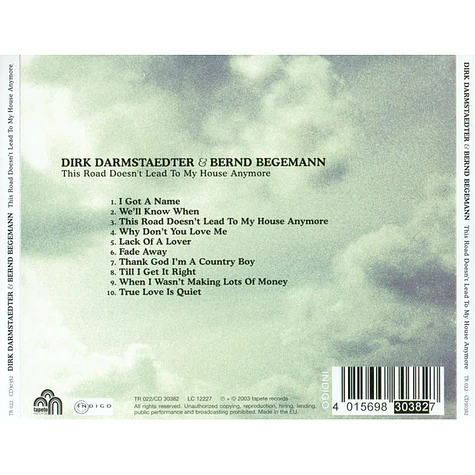 Dirk Darmstaedter & Bernd Begemann - This Road Doesn't Lead To My House Anymore
