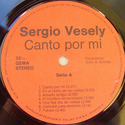 Sergio Vesely - Canto Por Mi