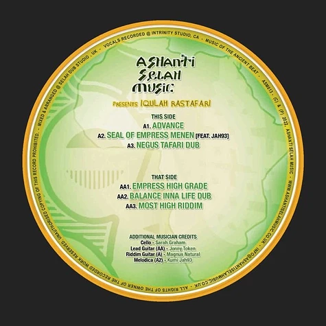 Iqulah Rastafari & Ashanti Selah - Advance / Empress Highgrade