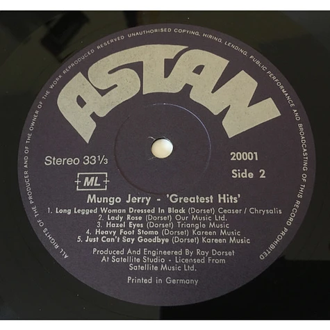 Mungo Jerry - Greatest Hits