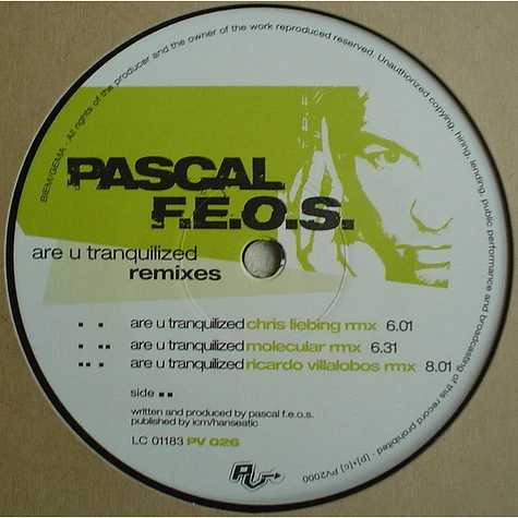 Pascal F.E.O.S. - Are U Tranquilized (Remixes)
