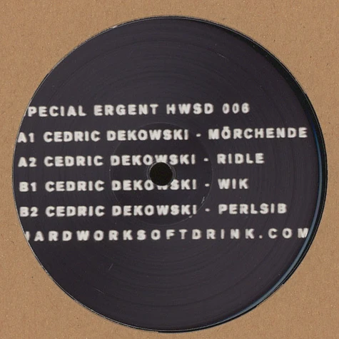 Cedric Dekowski - Special Ergent