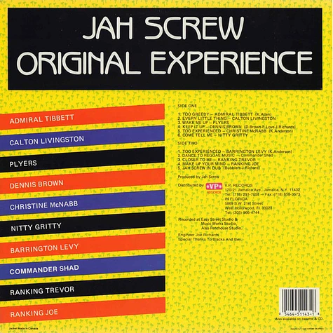 V.A. - Jah Screw Original Experience