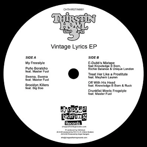 Thirstin Howl III - Vintage Lyrics EP