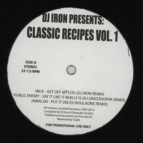 DJ Iron - Dj Iron Presents: 'Classic Recipes Vol.1'