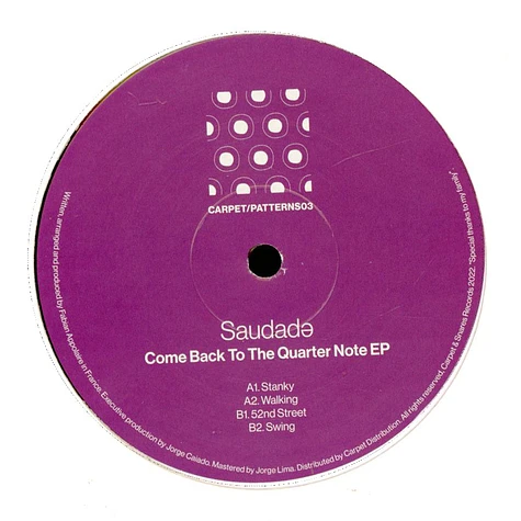 Saudade - Come Back To The Quarter Note EP
