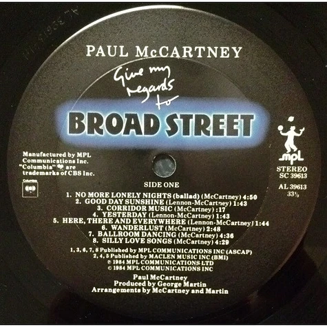 Paul McCartney - Give My Regards To Broad Street