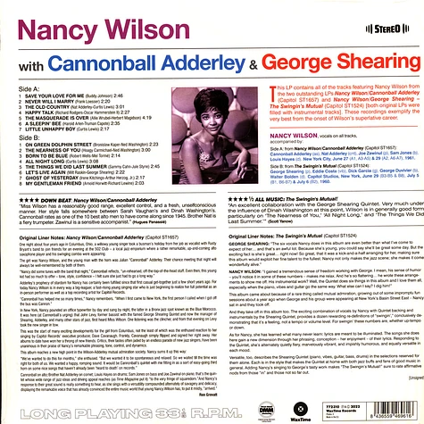 Nancy Wilson - Nancy Wilson W/ Cannonball Adderley
