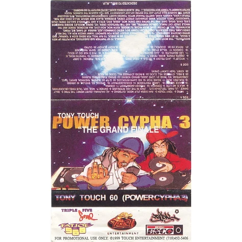 Tony Touch - #60 - Power Cypha 3 (The Grand Finale) - Tape - 1999