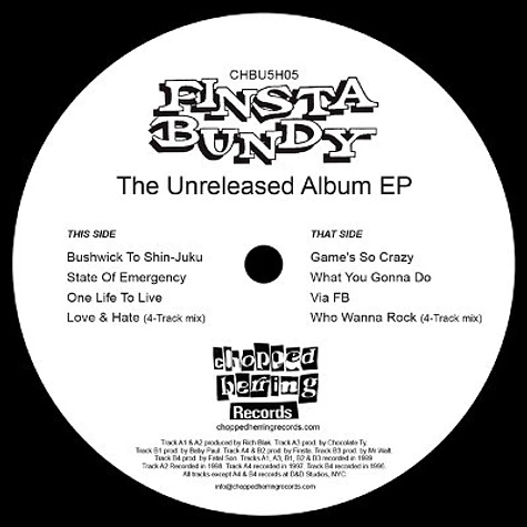 Finsta Bundy - The Unreleased Album EP