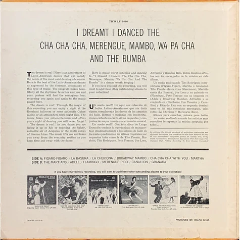 V.A. - I Dreamt I Danced The Cha Cha Cha, Merengue, Mambo, Wa Pa Cha And The Rumba