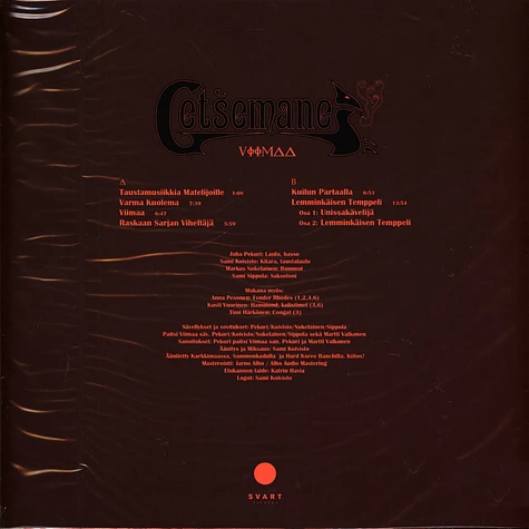 Getsemane - Viimaa Black Vinyl Edition