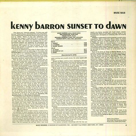 Kenny Barron - Sunset To Dawn - Vinyl LP - 1973 - US - Original | HHV