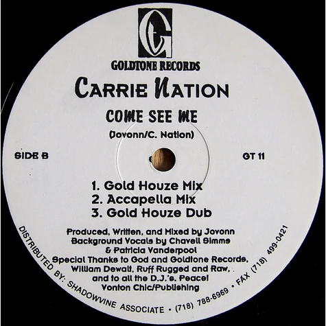 Carrie Nation - Come See Me