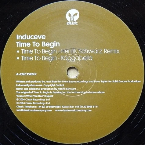 Induceve - Time To Begin (Remixes)