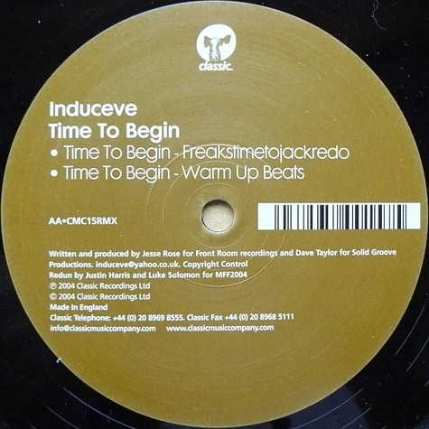 Induceve - Time To Begin (Remixes)