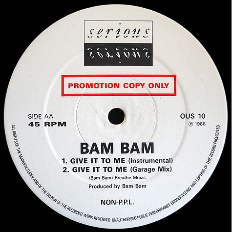 Bam Bam - Give It To Me (Radio Mix) / Give It To Me (Instrumental)