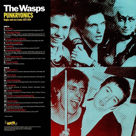 The Wasps - Punkryonics Singles & Rare Tracks 1977-1979 Blue Vinyl Edtion