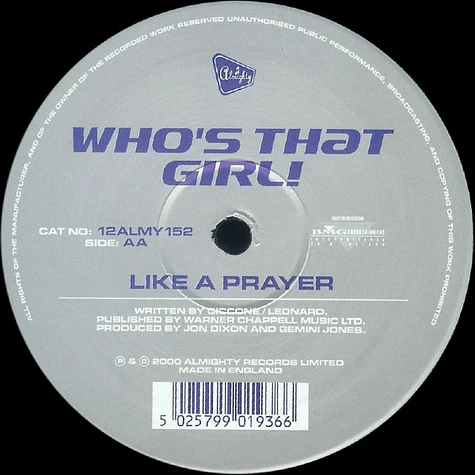 Who's That Girl! - American Pie / Like A Prayer