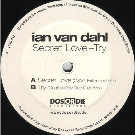 Ian Van Dahl - Secret Love - Try