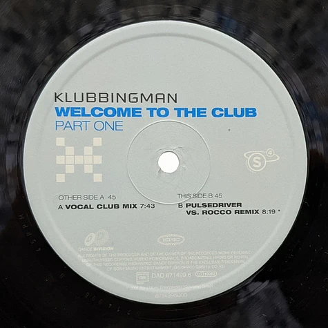 Klubbingman - Welcome To The Club