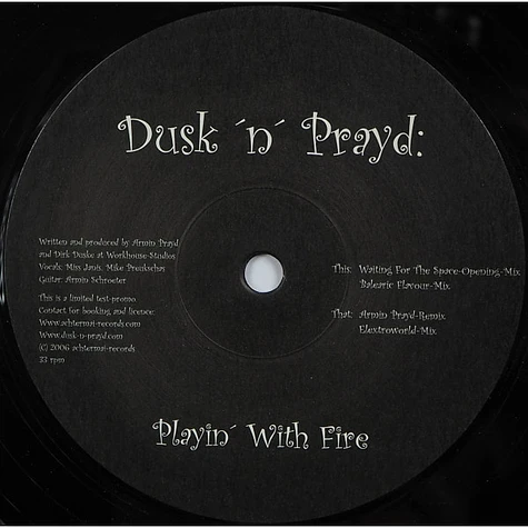 Dusk 'N' Prayd - Playin' With Fire