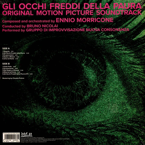 Ennio Morricone - OST Gli Occhi Freddi Della Paura Record Store Day 2023 Edition