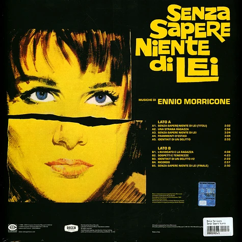 Ennio Morricone - Senza Sapere Niente Di Lei Record Store Day 2023 Edition