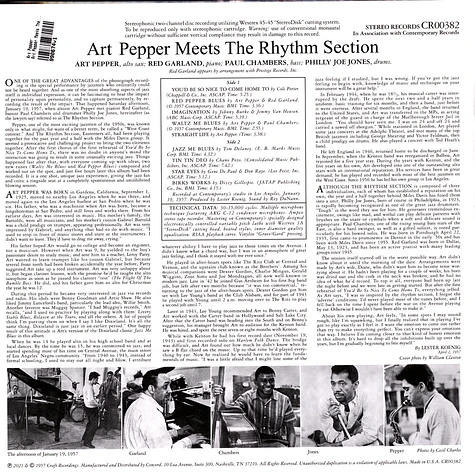 Art Pepper - Art Pepper Meets The Rhythm Section