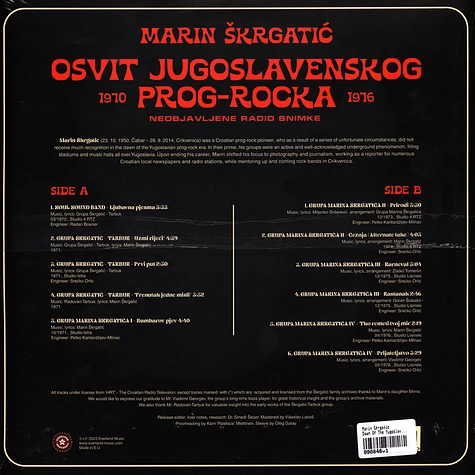 Marin Skrgatic - Dawn Of The Yugoslavian Prog-Rock Era - Unreleased Radio Recordings 1970-1976
