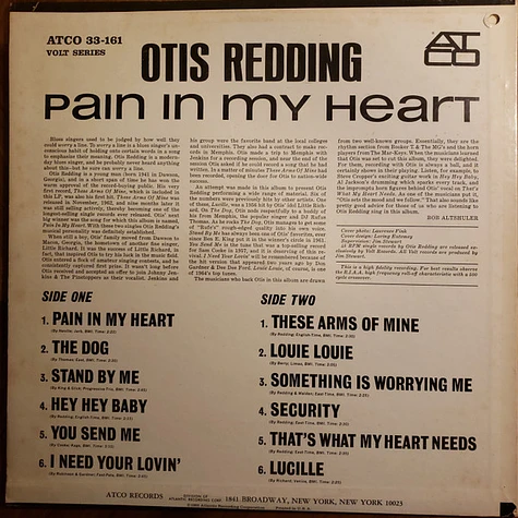 Otis Redding - Pain In My Heart