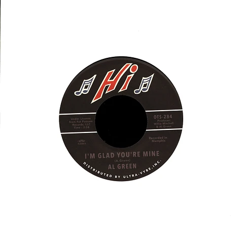 Al Green - I'm Glad You're Mine (Original) / I'm Glad You're Mine (Cut Creator$ Edit) Record Store Day 2023 Edition