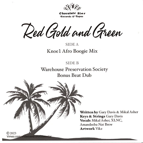 Mikal Asher / Gary Davis - Red Gold & Green Remixes