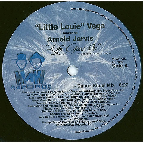 Louie Vega Featuring Arnold Jarvis - Life Goes On
