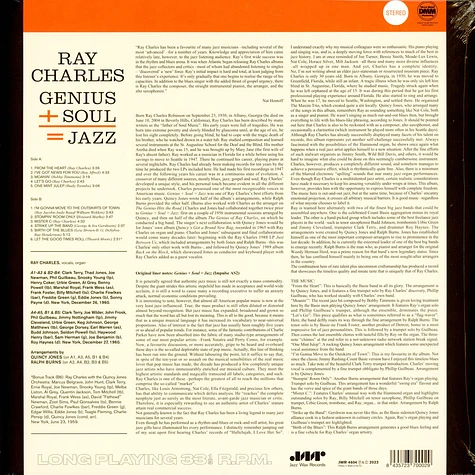 Ray Charles - Genius Soul = Jazz