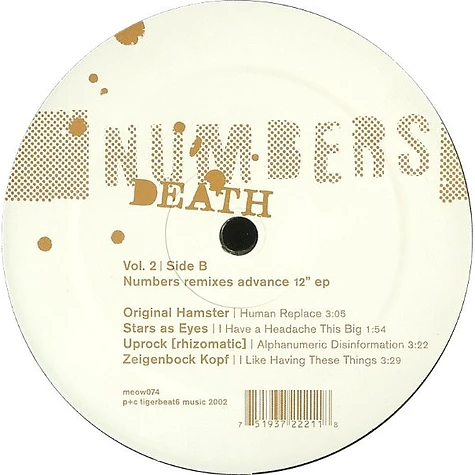 Numbers - Death Vol. 2