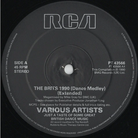 V.A. - The Brits 1990 Dance Medley