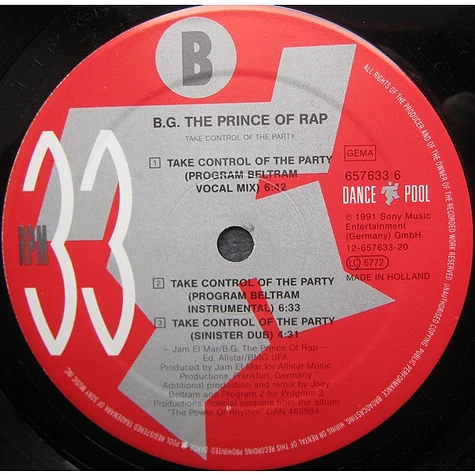 B.G. The Prince Of Rap - Take Control Of The Party (Remixes)