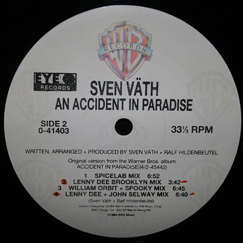 Sven Väth - Ritual Of Life / An Accident In Paradise (The Remixes)