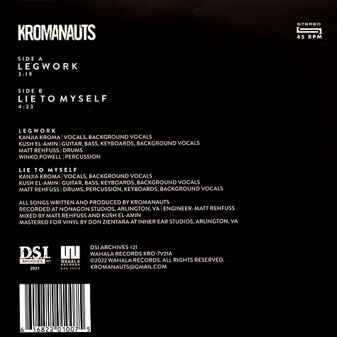 Kromanauts - Legwork / Lie To Myself