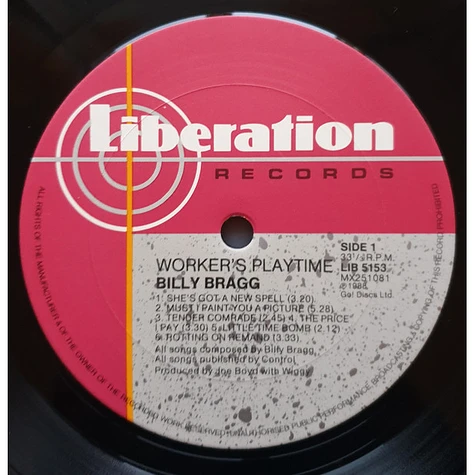 Billy Bragg - Workers Playtime