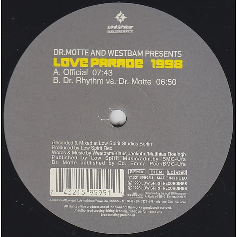 Dr. Motte & WestBam - Love Parade 1998