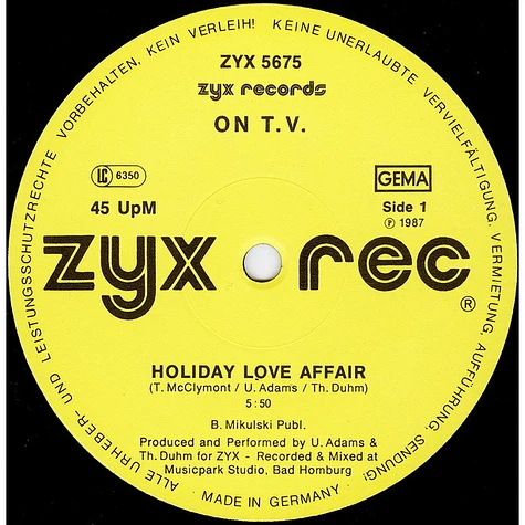 On T.V. - Holiday Love Affair