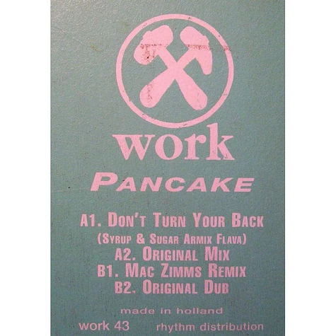 Pancake - Don't Turn Your Back (Remixes)