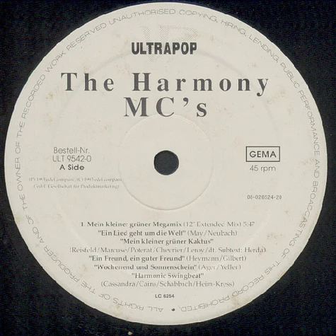 The Harmony MC's - Mein Kleiner Grüner Megamix