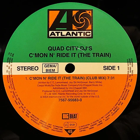 Quad City DJ's - C'Mon 'N Ride It (The Train)