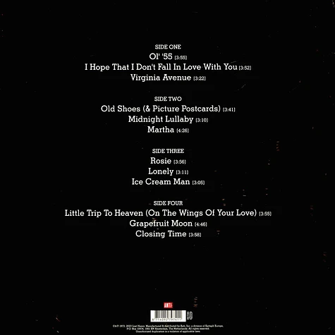 Tom Waits - Closing Time 2lp Half Speed Master 50th Anniversary Black Vinyl Edition